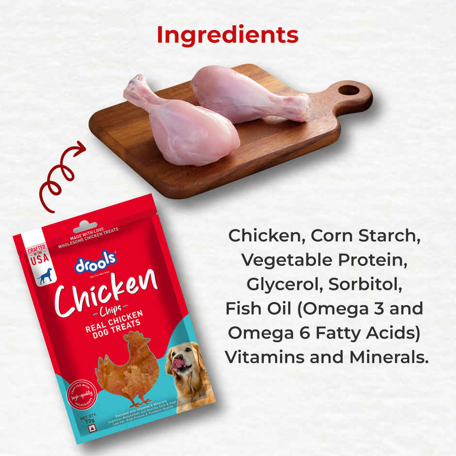 Drools Chicken Chips Dog Treats | Best For Training & Bonding | For Puppy & Adult