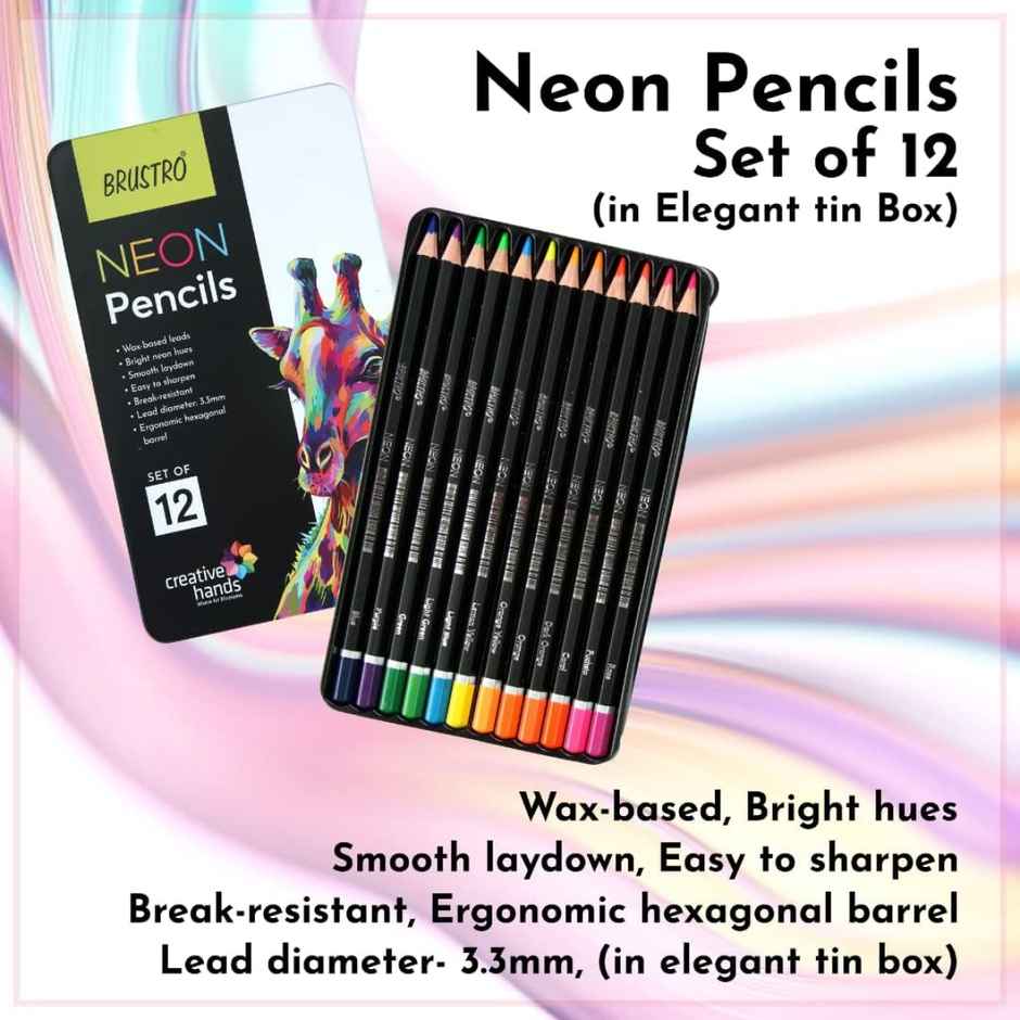 Brustro Neon Pencils Set Of 12