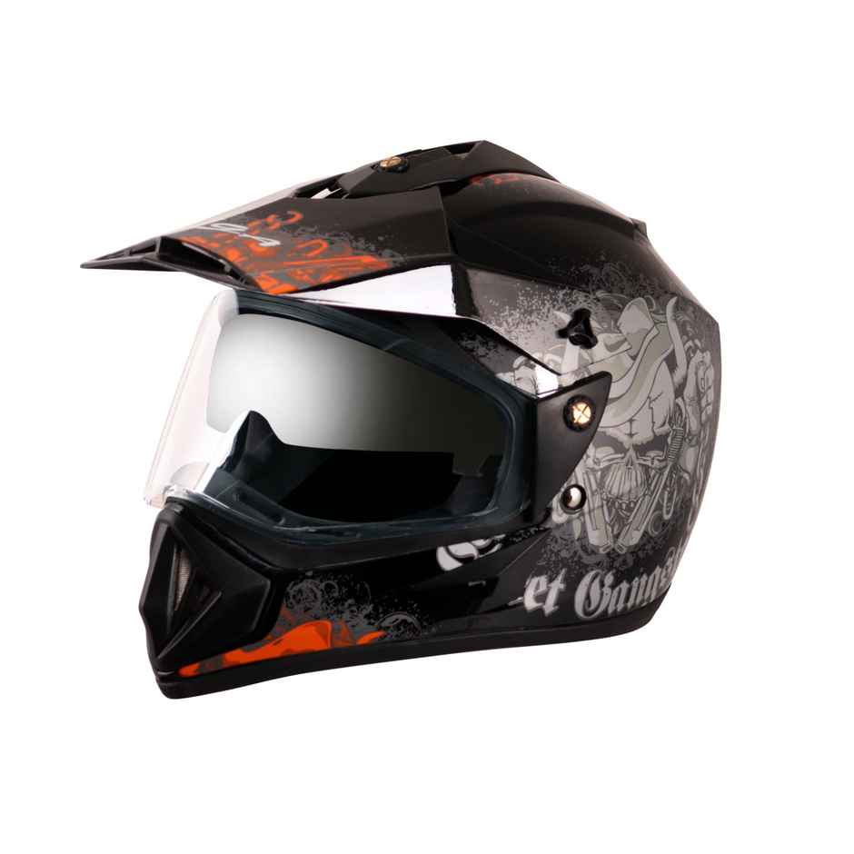 Vega Off Road D/V Gangster Lightweight Full Face Helmet- Black Orange - L