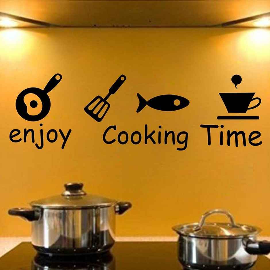 Wollzo 100 cm Cooking quotes Self Adhesive Sticker