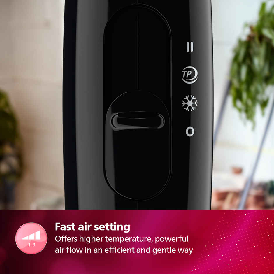 Philips India's No.1 Hair Styling Brand | Foldable Hair Dryer 1200W BHC010/10 | Black