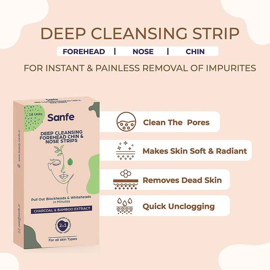 Sanfe Deep Cleansing Forehead Chin & Nose Strips Pack