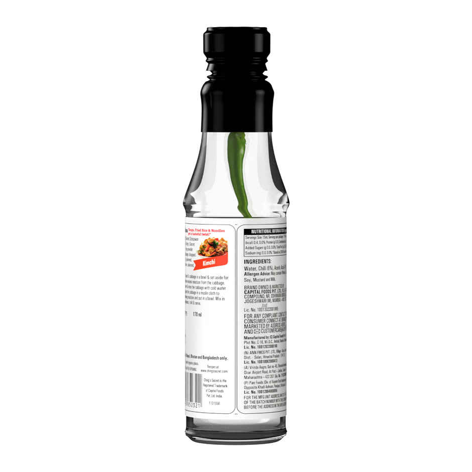 Ching's Secret White Chilli Vinegar, With Green Jwala Chilli, Bold and Intense Flavour
