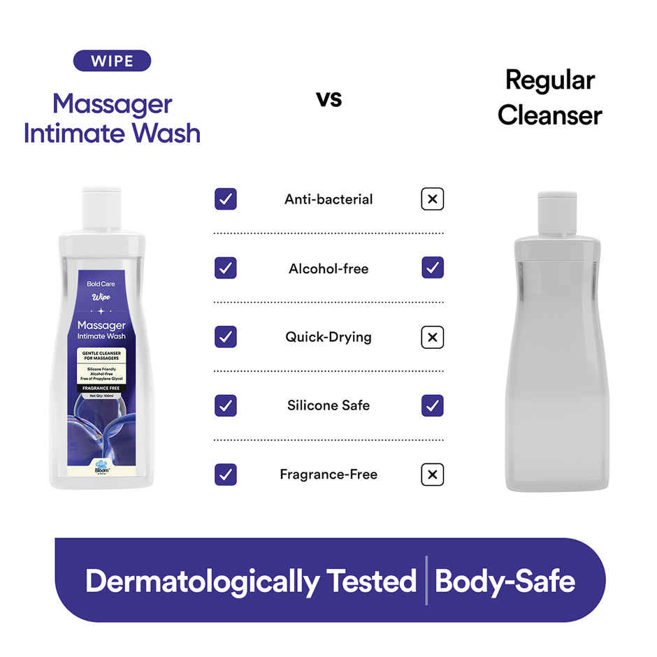 Bold Care Silicone|friendly | Anti|bacterial Massager Wash | Alcohol free