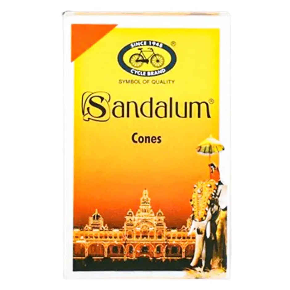 Sandalum (Chandan) Charcoal-Free and Bambooless Incense Cones | 8N Cones, 1N Holder | Cycle