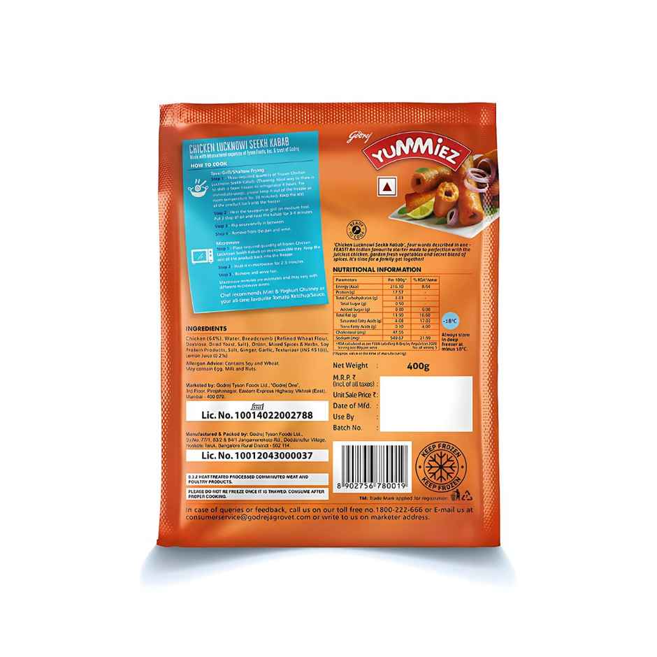 Godrej Yummiez Chicken Lucknowi Seekh Kebab