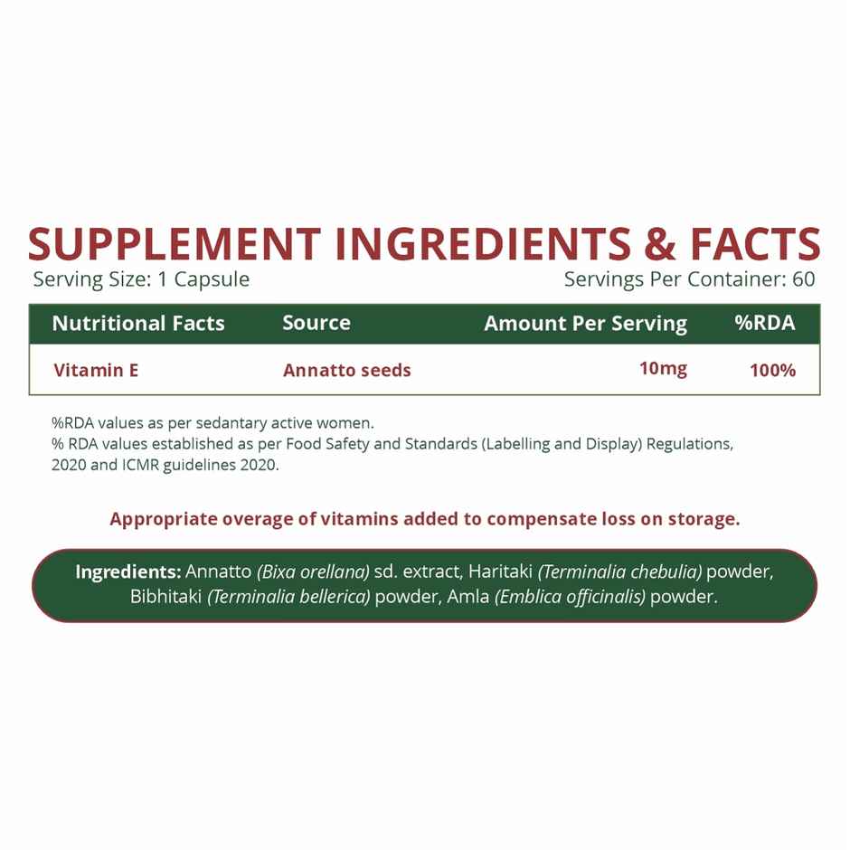 Vlado's Himalayan Organics Plant Based Vitamin E Capsules 60 Capsules