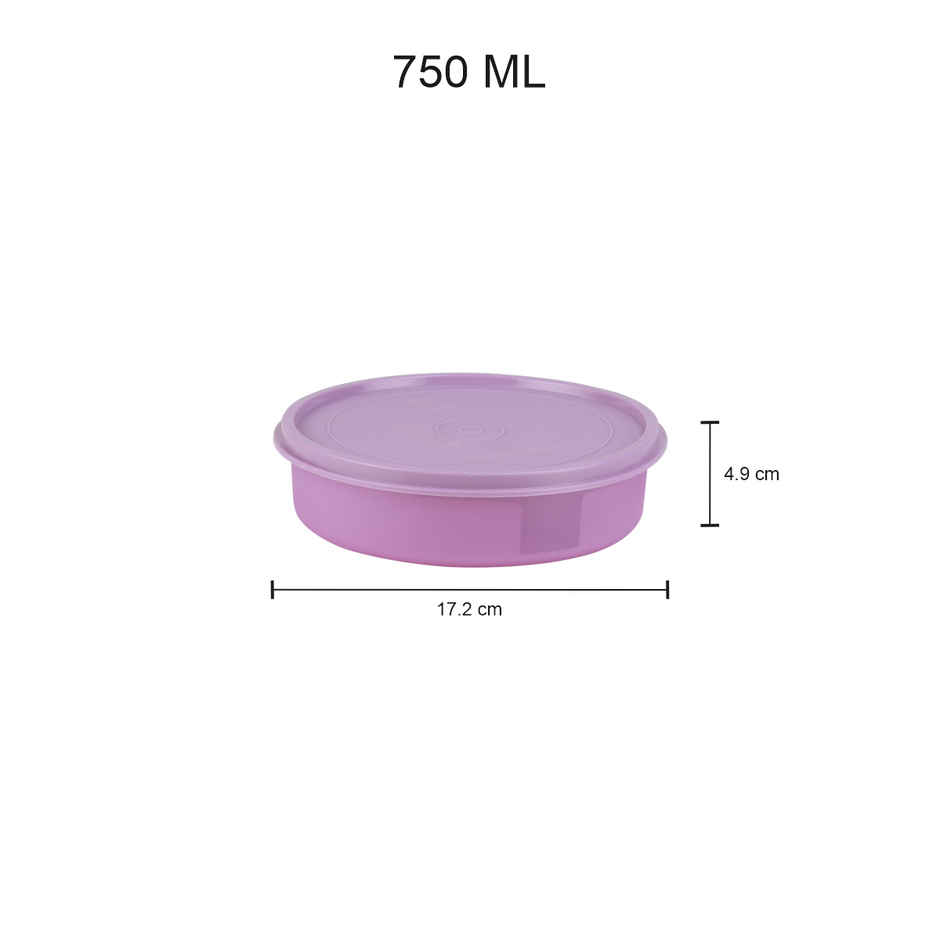 Joyo Fresherware Round Khakhra, Papad, Roti Storage Container, 750ml, Assorted