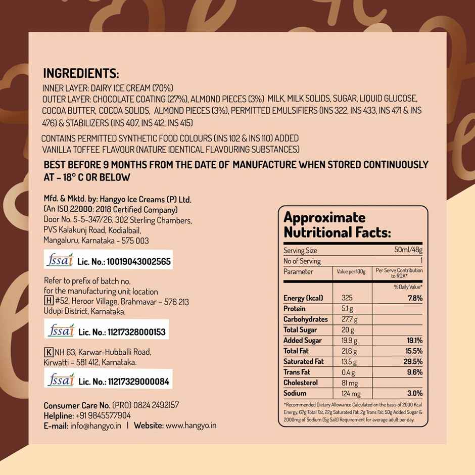 Hangyo Toffee Almond Bar