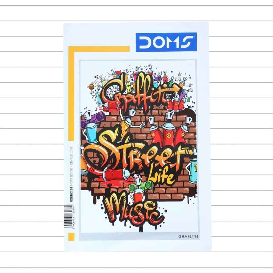 Doms Single Line (Grafiti Series) Note Book - 300 Pages Combo