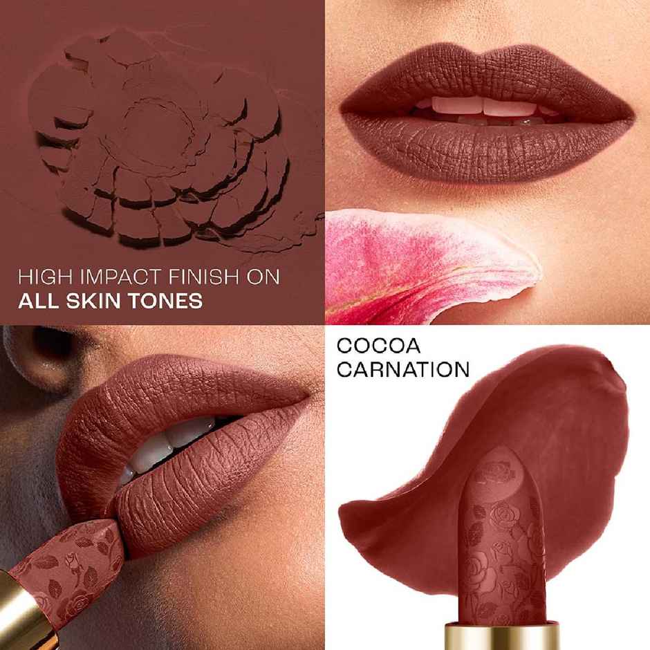 Lakme Rouge Bloom Powder Matte Bullet Cocoa Carnation 204