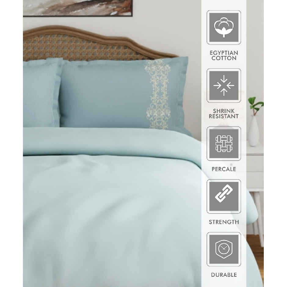 Boutique Living Eleanor (Valatia) 100% Cotton 200 TC Pillow Covers - Pack of 2