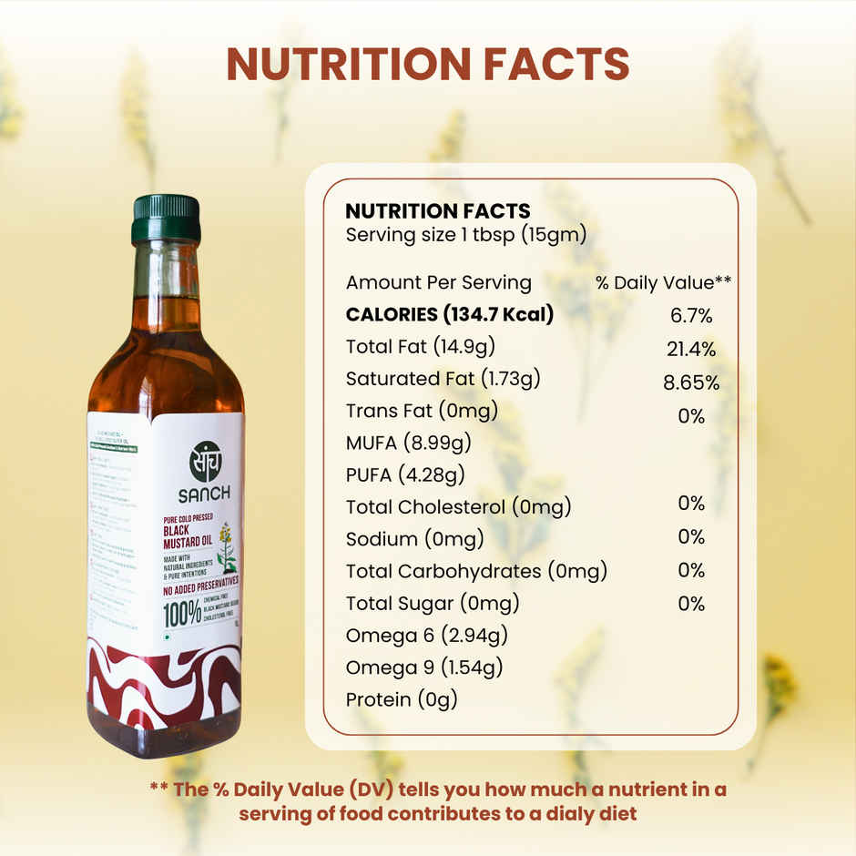 Sanch Black Mustard (Sarson) Cold Pressed Oil