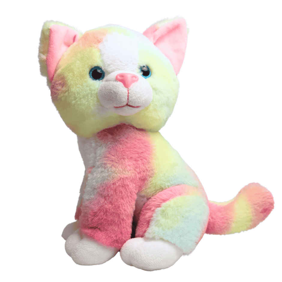 Toytales Cute Cat Soft Toy | Plushie Colorful Stuffed Animal | Toy For Kids