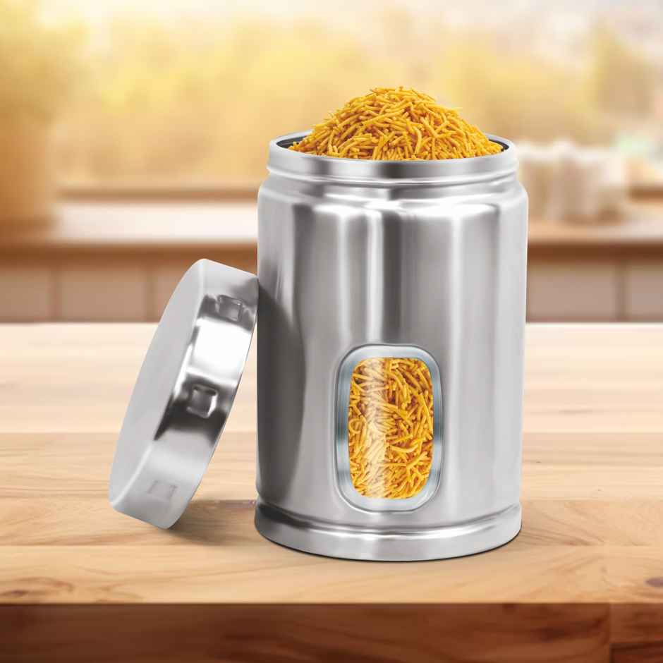 Signoraware Modular Window Steel Container Deluxe 1250Ml Food Grade Steel