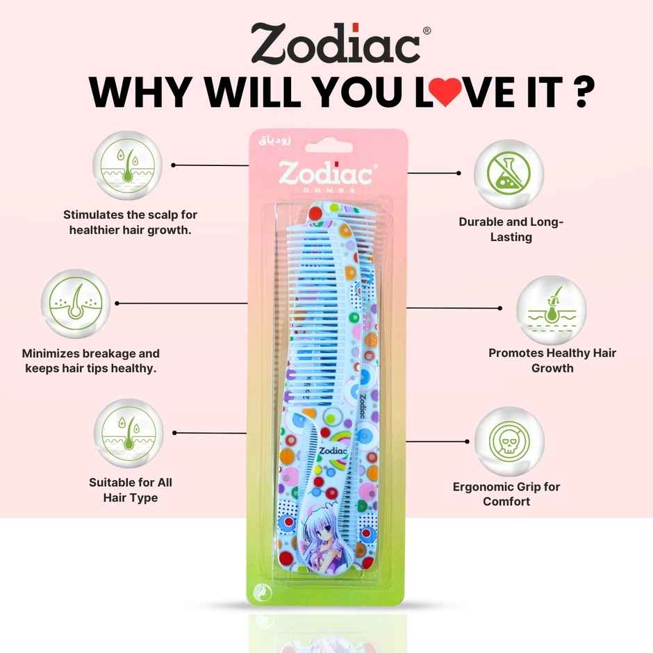 Zodiac 3P Designer Comb Pack | Blue