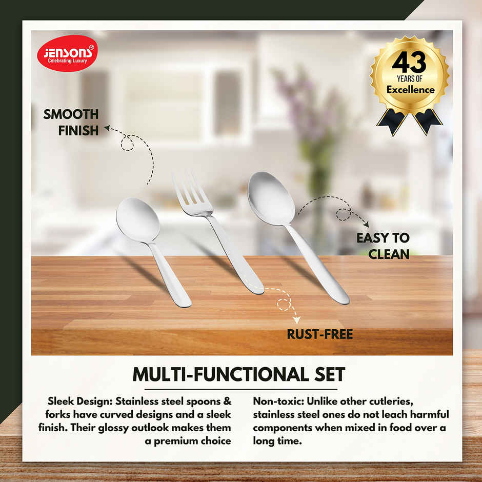 Jensons Stainless Steel Cutlery Set 18 Pcs