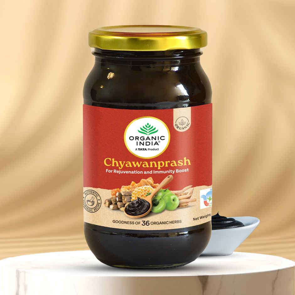 A TATA Product Organic India Chyawanprash, Ayurvedic Blend with Vitamin C, Boosts Immunity