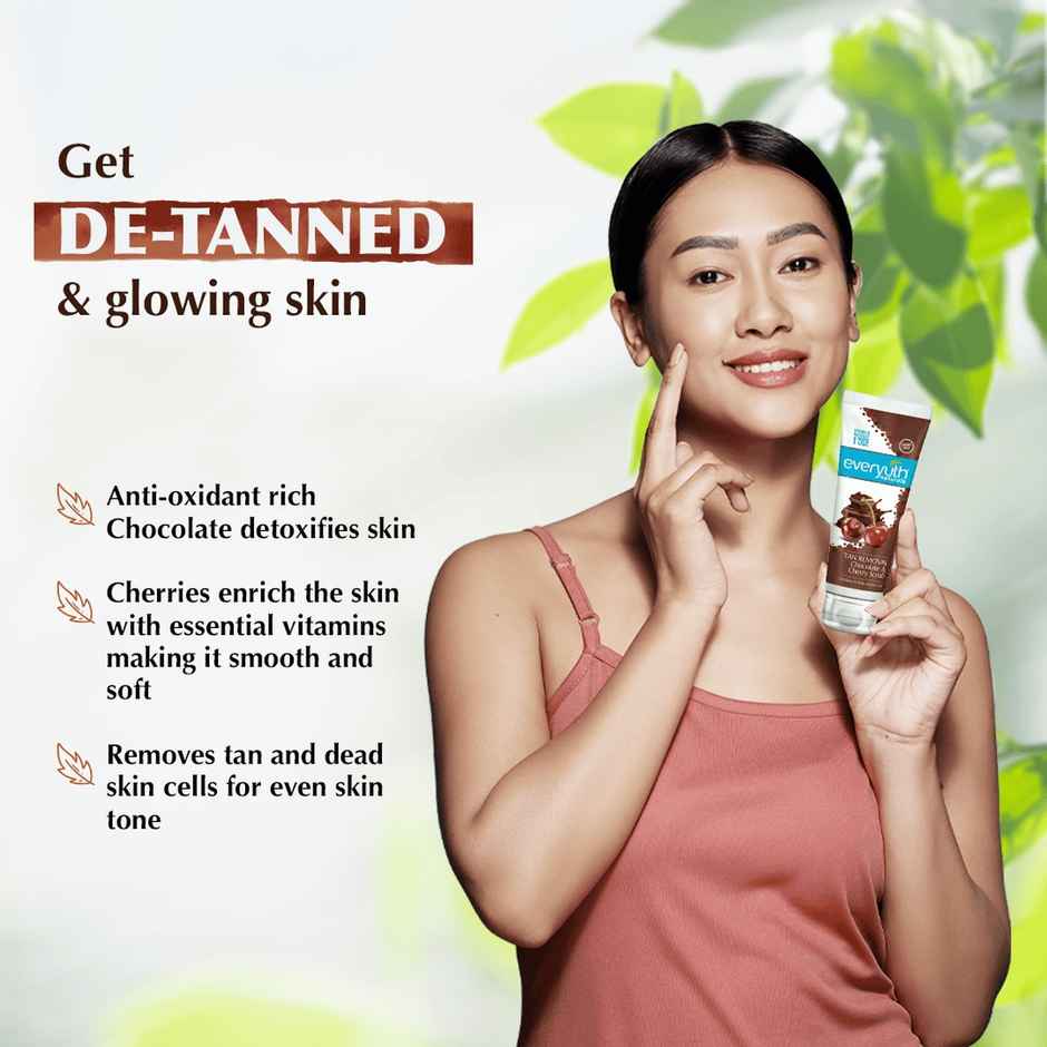 Everyuth Naturals Tan Removal Scrub - Chocolate & Cherry Dtan, Paraben Free