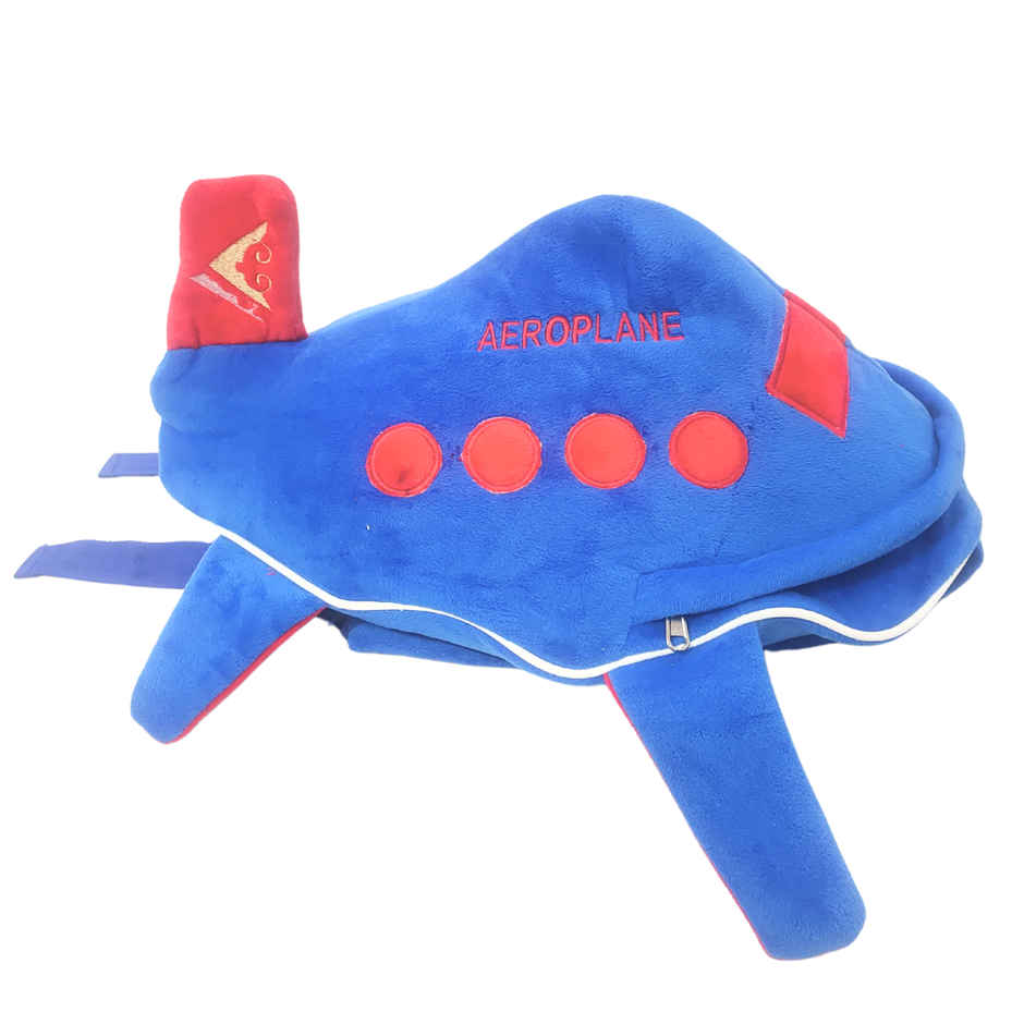 Toytales Blue Aeroplane Soft Toy Plush Bag | Bag For Kids| | Picnic Bag | Toy For Boys