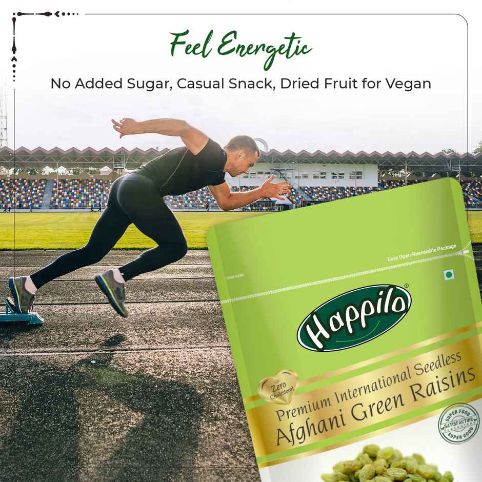 Happilo Premium Seedless Afghani Green Raisins | Quality Kishmish