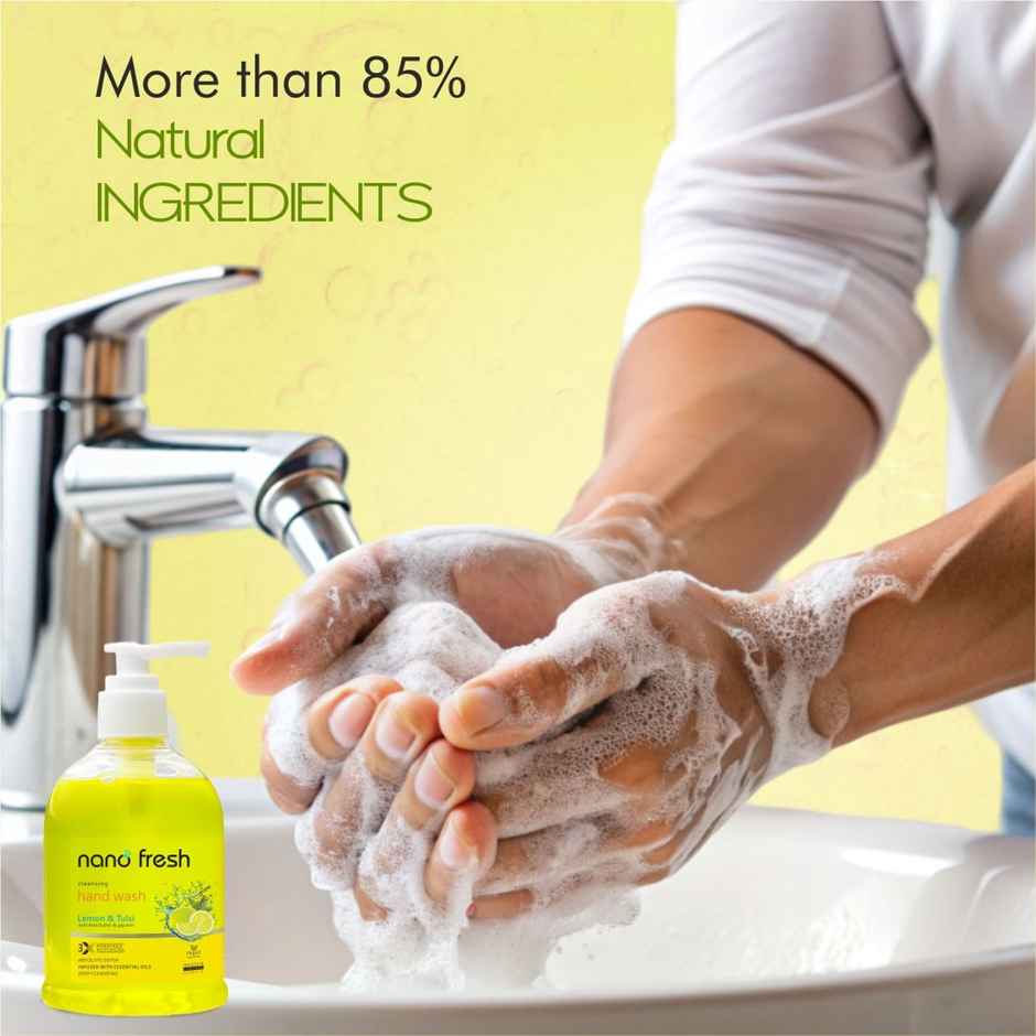 Nano Fresh Lemon & Tulsi Hand Wash With Shea Butter & Glycerin