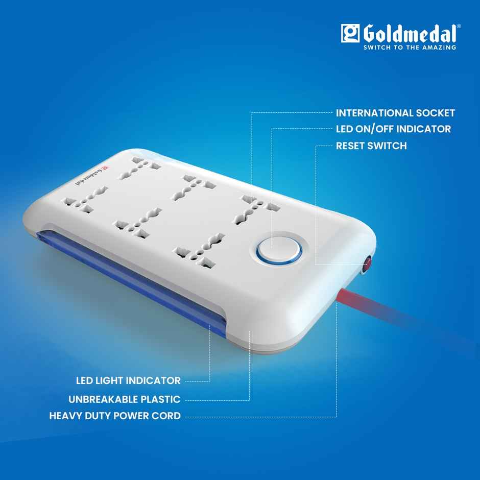 Goldmedal I-Strip 6X1 Led Spike Guard With Surge Protector