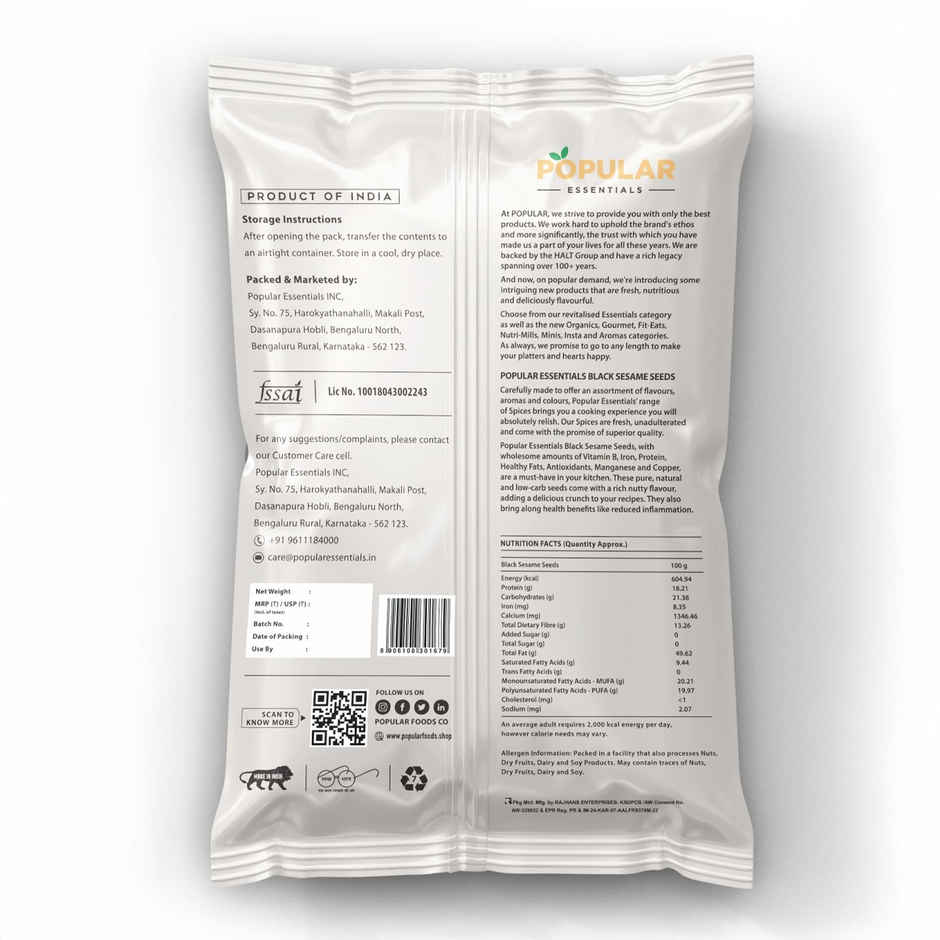 Popular Essentials Black Til