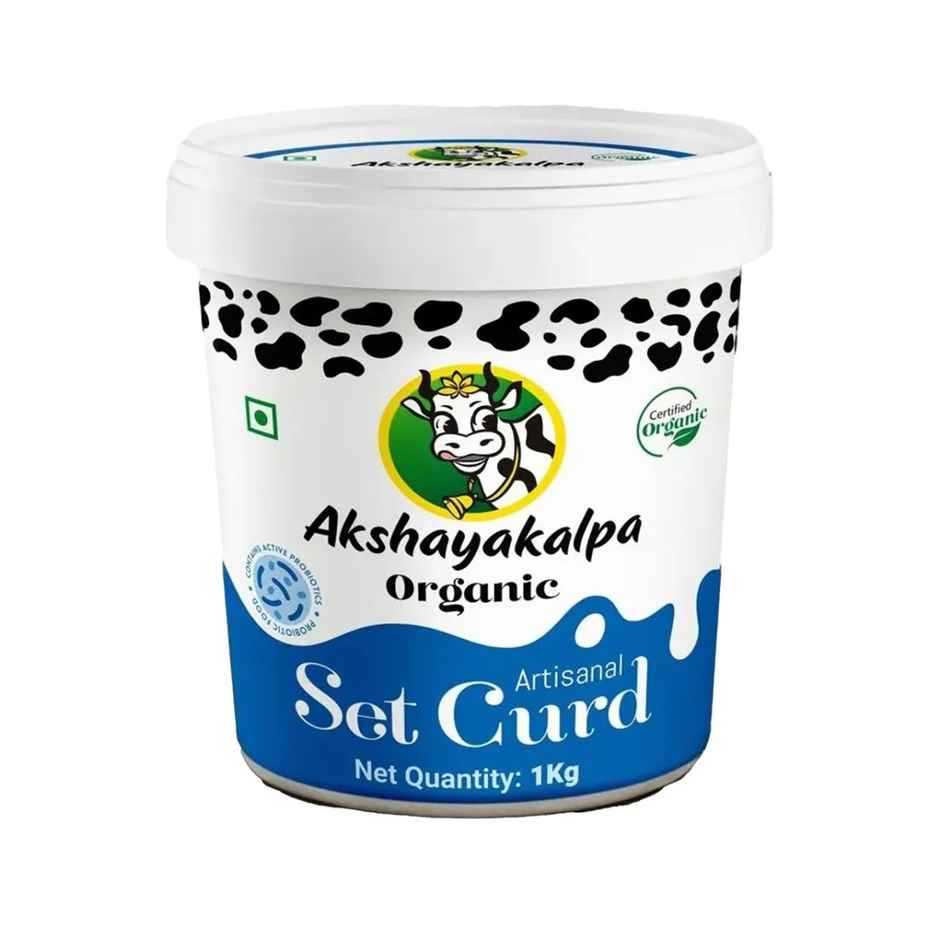 Akshayakalpa Artisanal Organic Set Curd (1kg) & Pomegranate (2pc) Combo