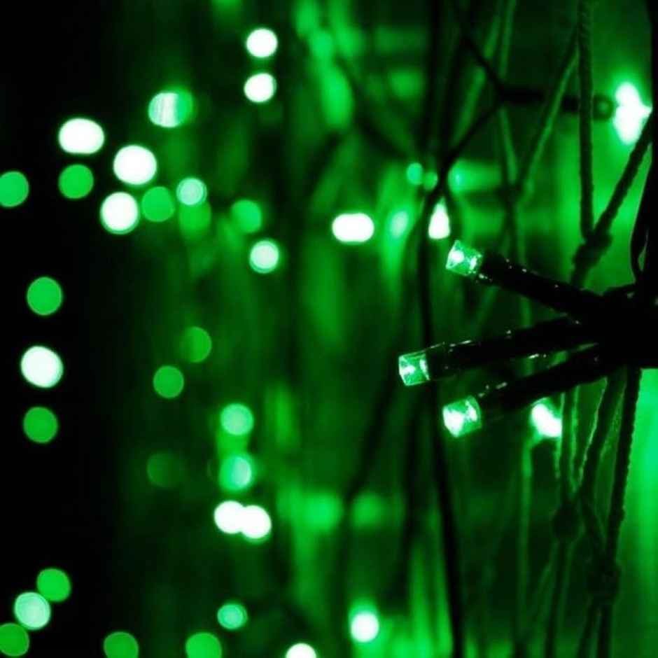 Desidiya Rice String Lights | Green | Fresh & Vibrant Lighting For Outdoor & Indoor Decor | 12 m