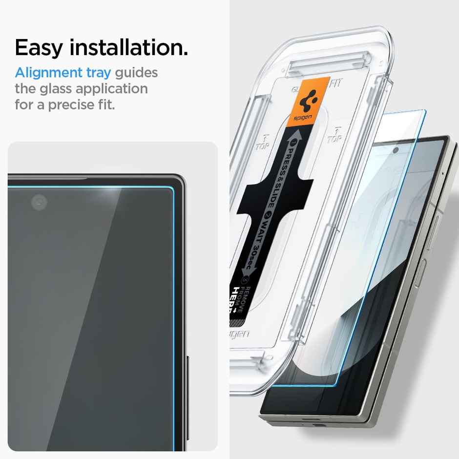 Spigen Ez Fit Tempered Glass Screen Protector Guard For Samsung Galaxy Z Fold 6 Smartphone (2 Pack)