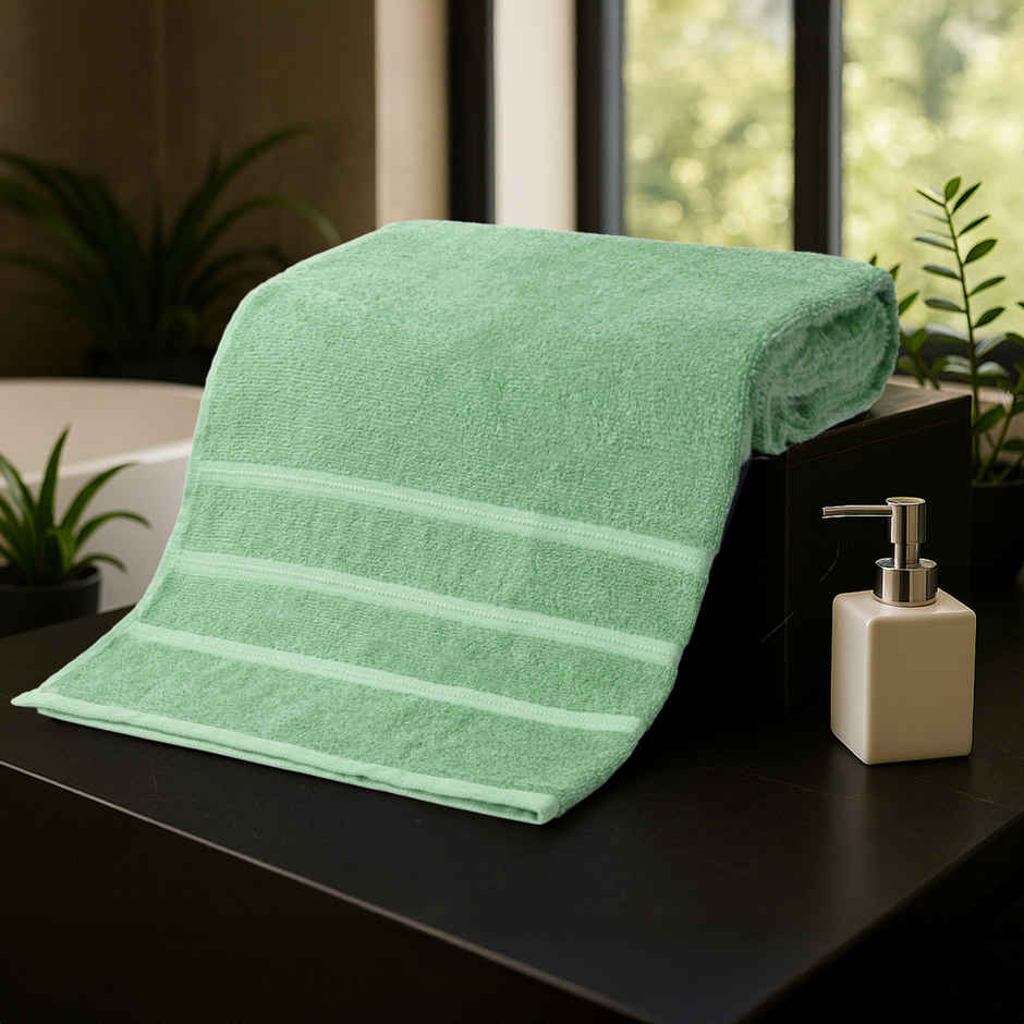Home Elegance by myTrident Day to Day Bathtowel | 340 GSM | Spa Green