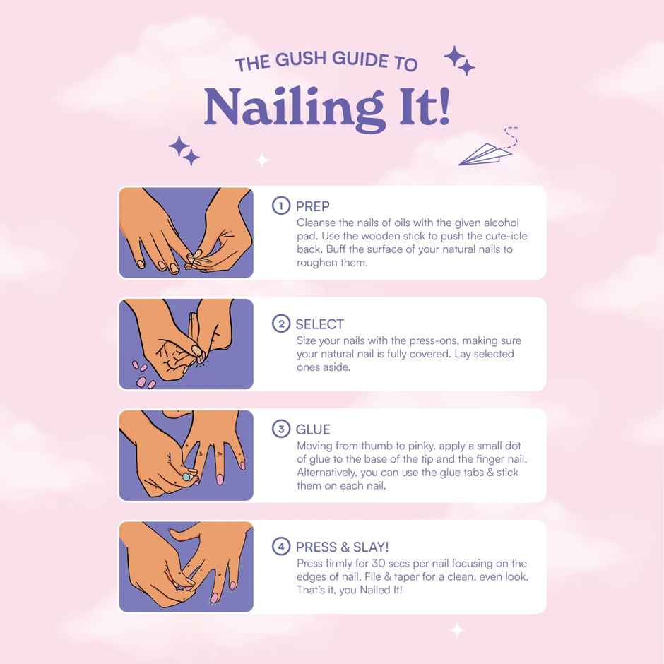 Gush Beauty Medium Square Press On Nails - Pinkey Promise