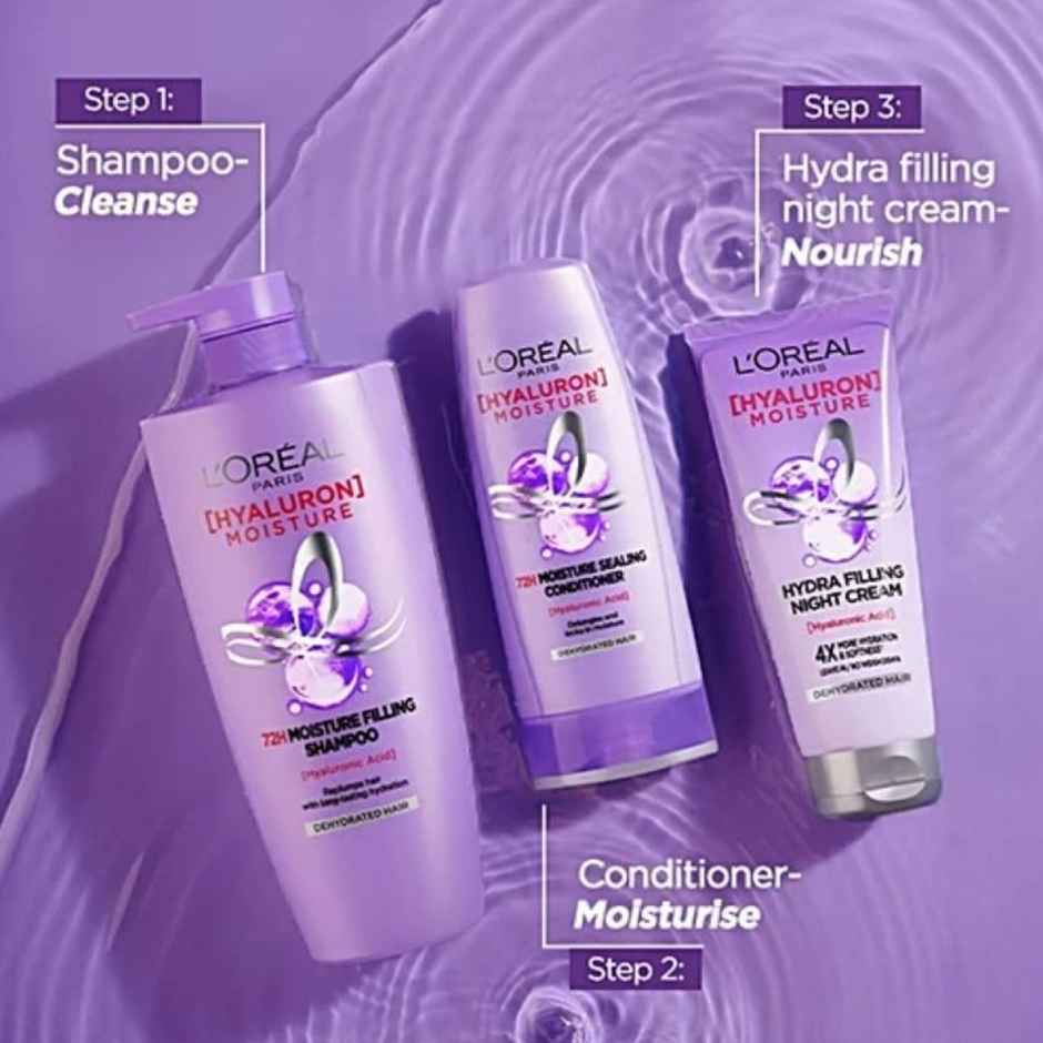 L'Oreal Paris Hyaluron Moisture Shampoo with Hyaluronic Acid for Dry & Dehydrated Hair