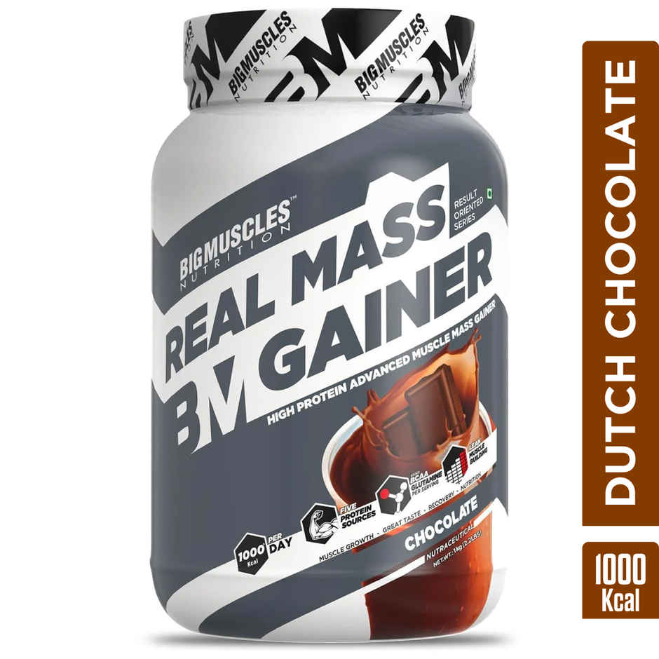 Big Muscles Nutrition Real Mass Gainer | Dutch Chocolate