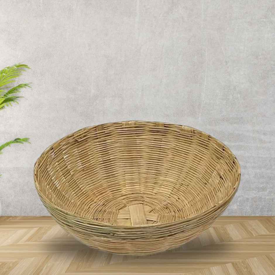 Divine Vibes Bamboo Daura | Basket For Chhath Puja - Used to store Fruit and Prasad
