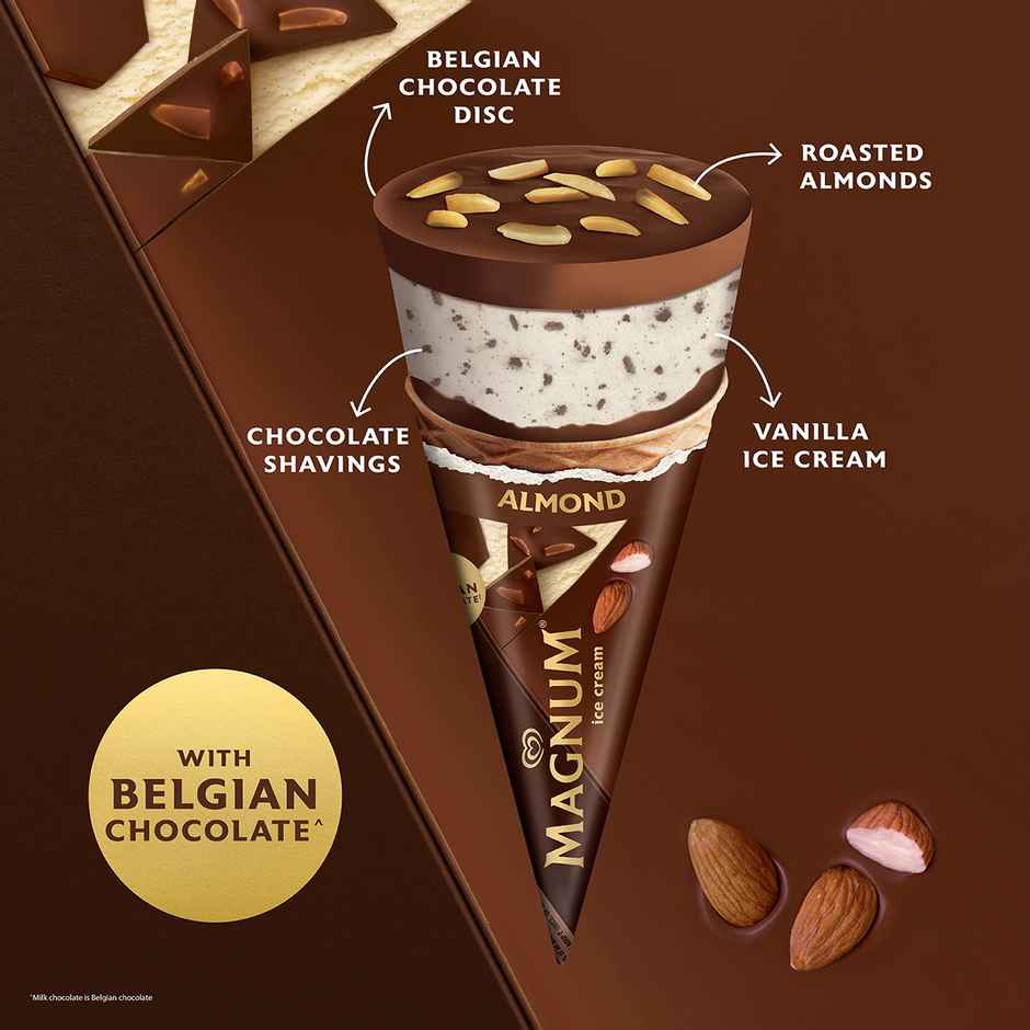 Kwality Wall's Magnum Almond Ice Cream Cone