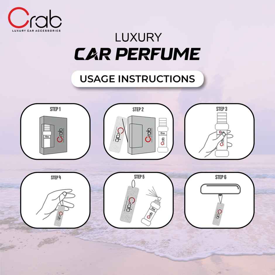 Crab Premium Eternal Fragrance Spray | Long-Lasting Car Perfume Freshener | Home, Office & Vehicles