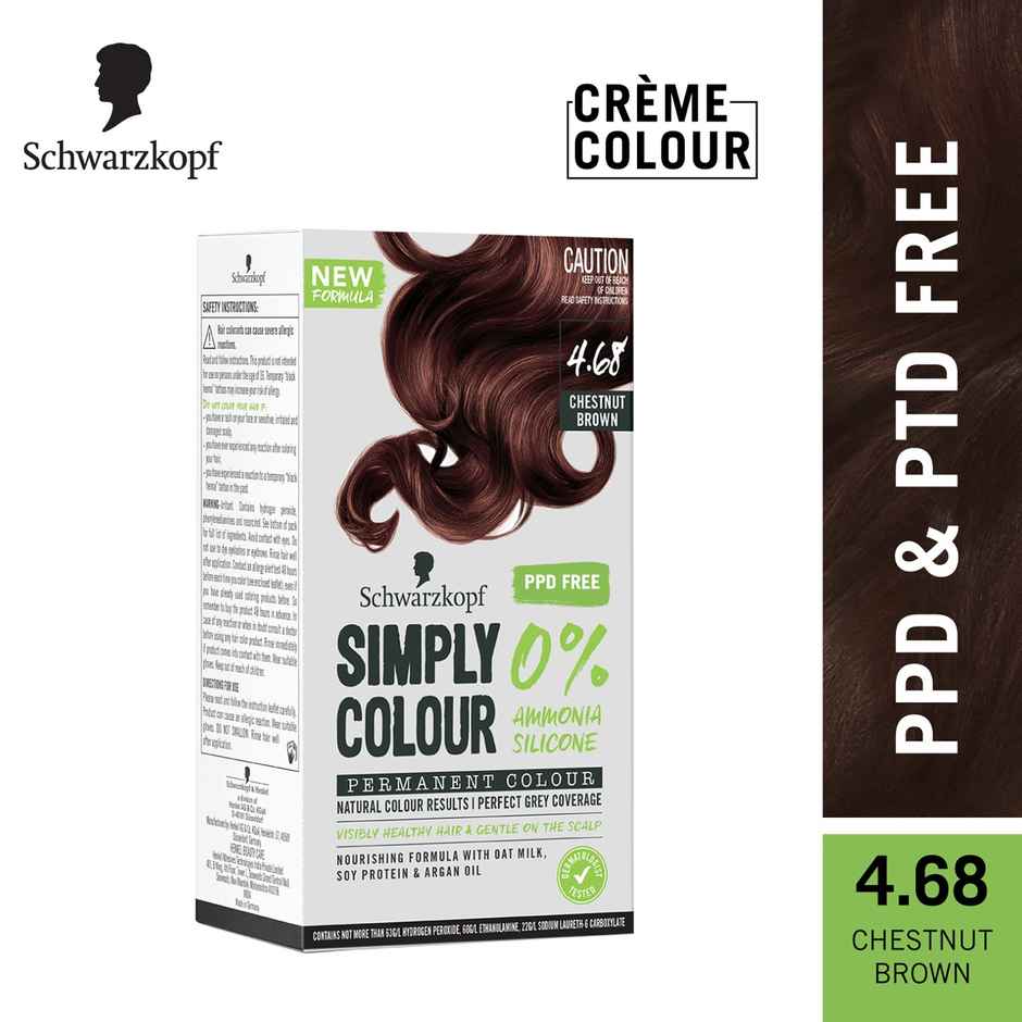Schwarzkopf Simply Color Permanent Hair Colour 4-68 Chestnut Brown