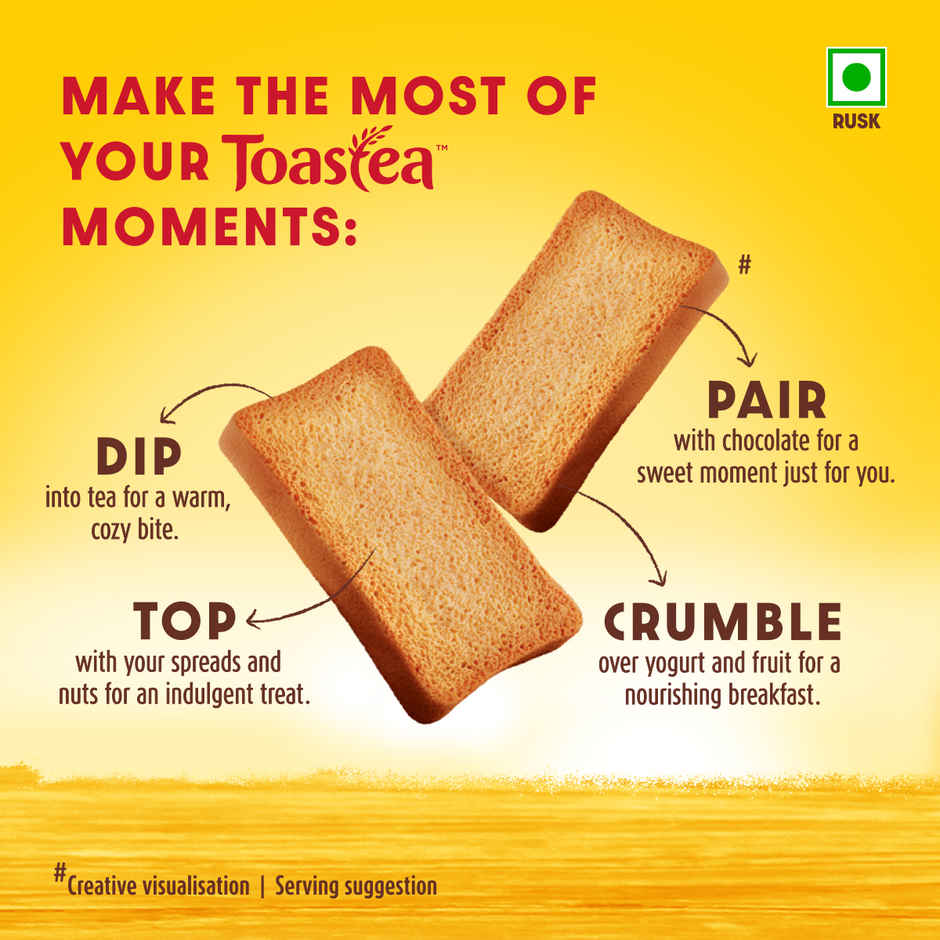 Britannia Toastea Premium Bake Rusk With Real Elaichi