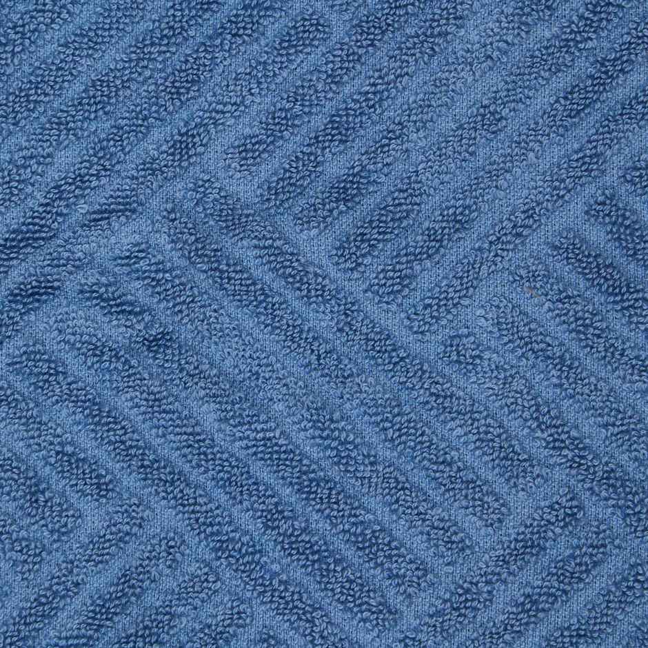 Fabindia Blue Cotton Woven Face Towel | Set Of 2