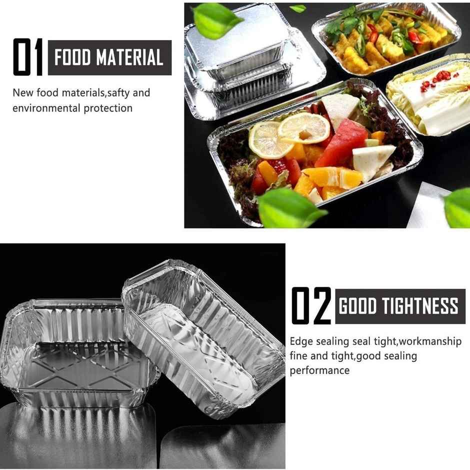 Naturepac Foil Container + Lid 600 ml | Sturdy & Practical