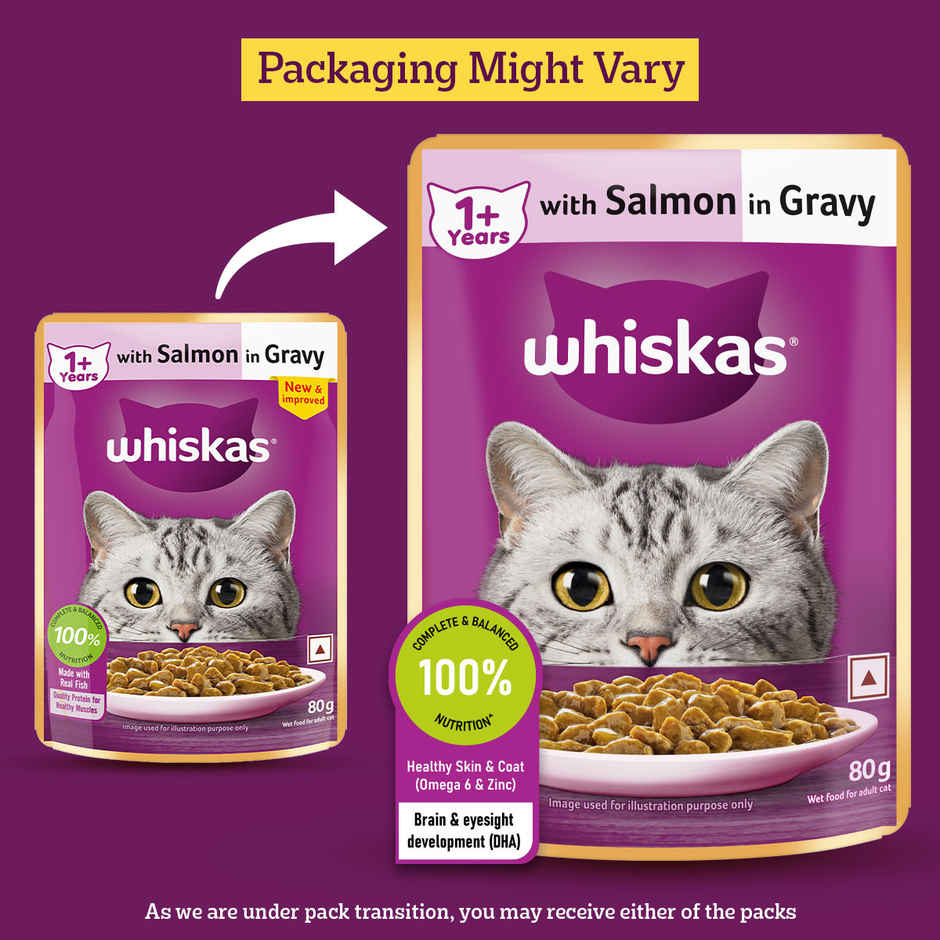 Whiskas Adult Salmon in Gravy Wet Cat Food