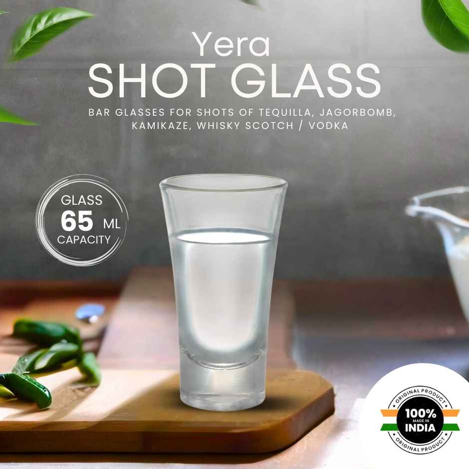 Target Shot Glasses Set | Durable & Stylish | 60 ml Each | Yera Glassware