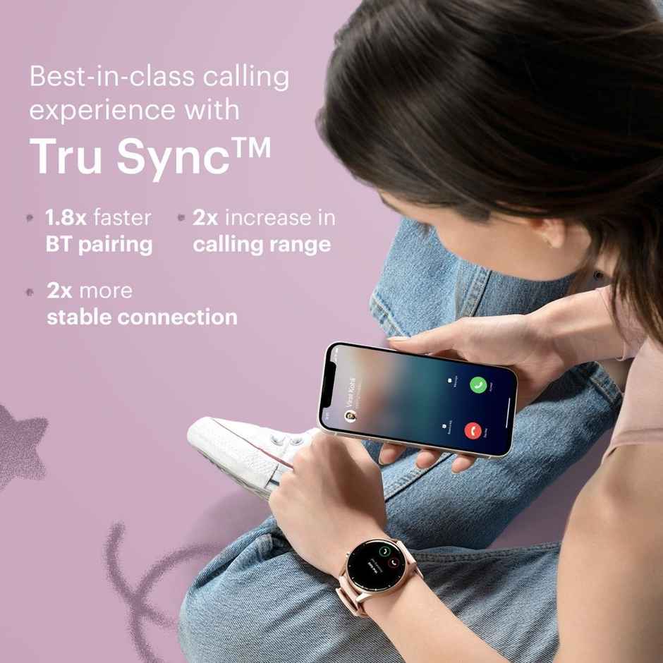 Noise Crew 1.38" TFT Display Smartwatch | BT Calling Women's Edition | IP68 | Rose Pink