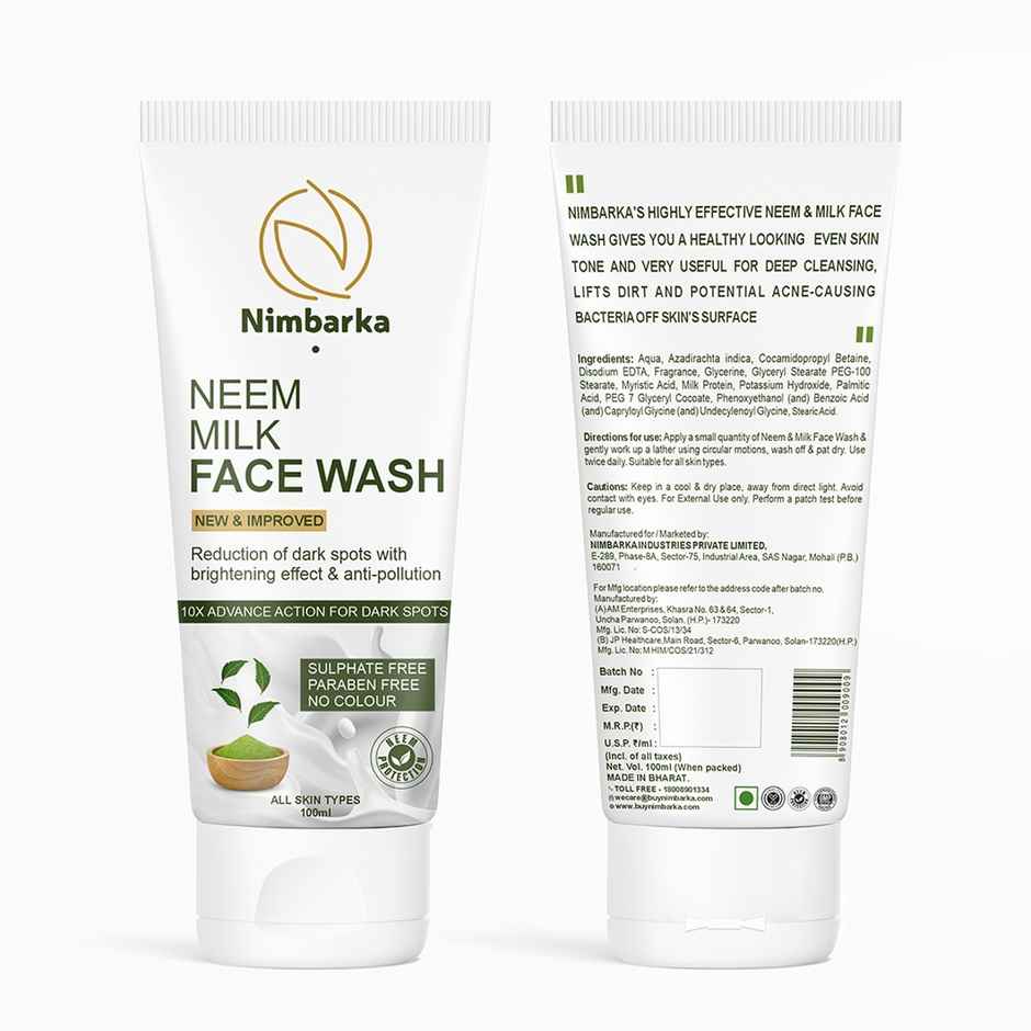 Neem & Milk Face Wash Reduction Of Dark Spots With Whitening Effect & Anti-Pollution