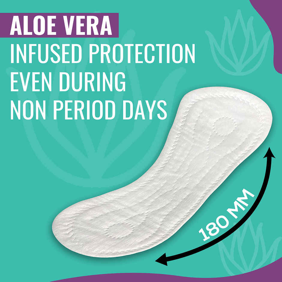 Evereve Anti-Bacterial Dailywear Panty Liners for Women, Pack of 60, 180mm Length, with Aloe Vera