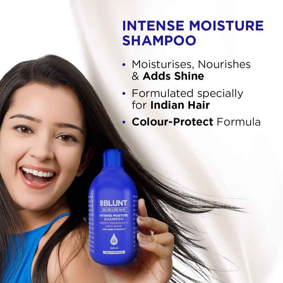 Bblunt Complete Moisture Combo for Healthy Hair with Vitamin E & Jojoba:  Shampoo 300ml & Conditioner 250g & Hair Mask 250g  Combo