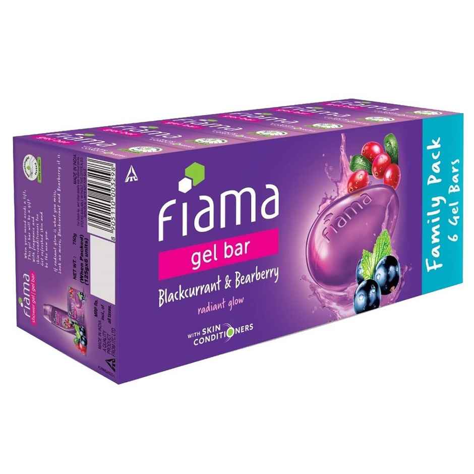 Fiama Gel Bar Blackcurrant And Bearberry, With Skin Conditioners For Radiant Skin