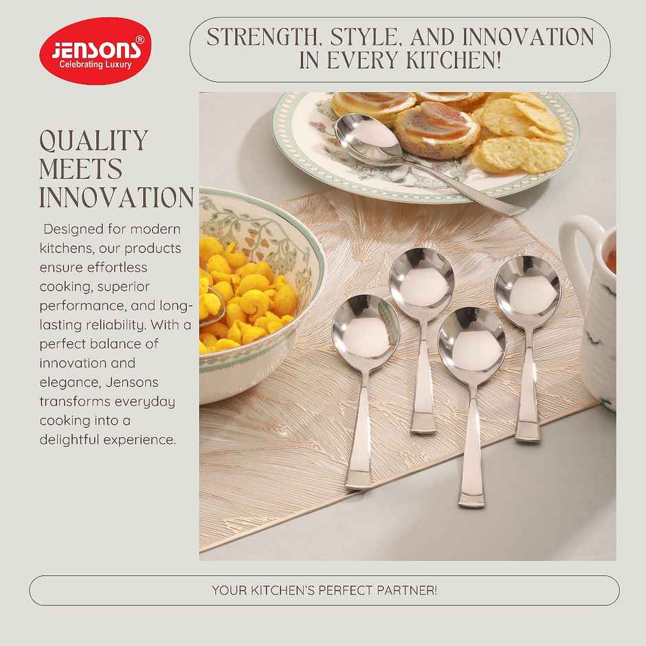Jensons Flow Dessert Soup Spoon Set of 6